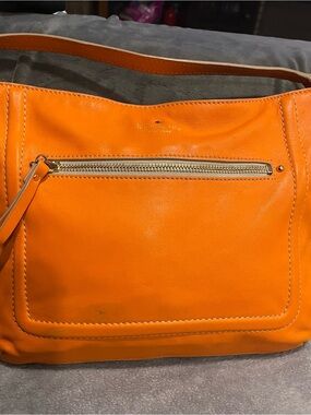 Kate spade Orange Leather Shoulder Bag with Callouts pictured